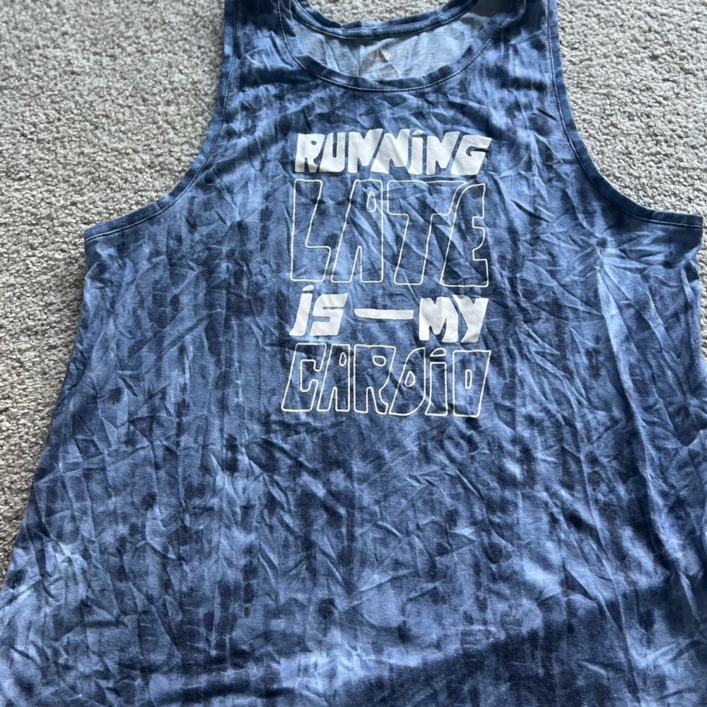 Women’s Old Navy Tank Top- “Running late is my cardio” 🤣